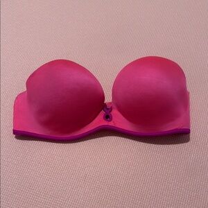 Pink Strapless Bra